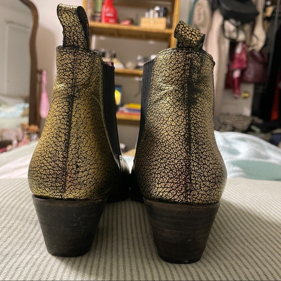 Maje Gold Speckled Booties sz 36 - Picture 7 of 9